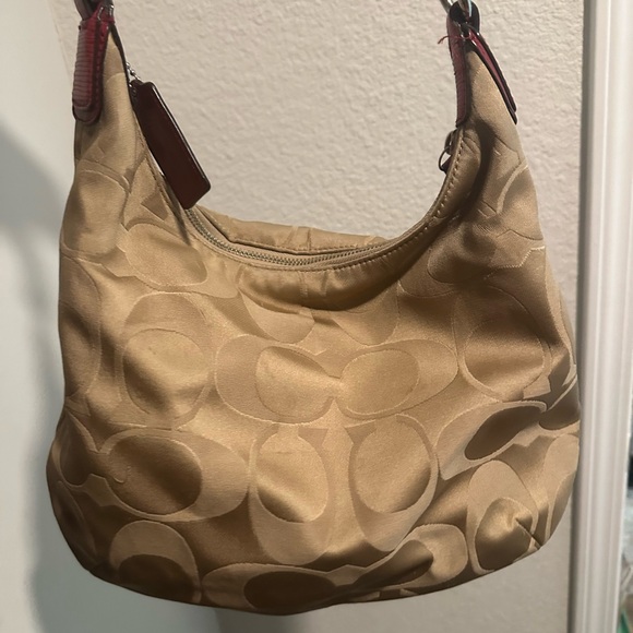 Stylish Tan and Red Women's Bag - Picture 2 of 3
